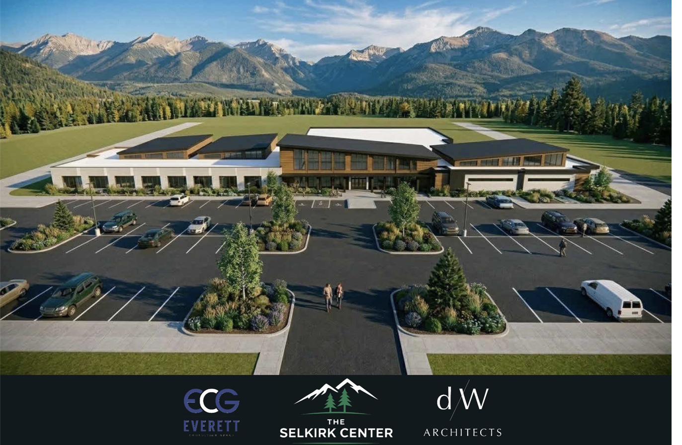 Selkirk Center, campus aerial view, conceptual rendering